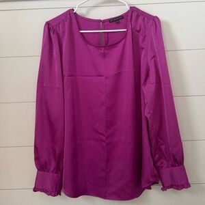 Adrianna Papell Magenta Blouse, Women’s L